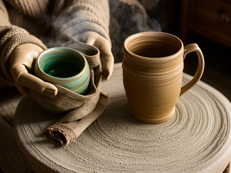 Taza de infusión de ruda humeante en la cocina de la finca en Pereira